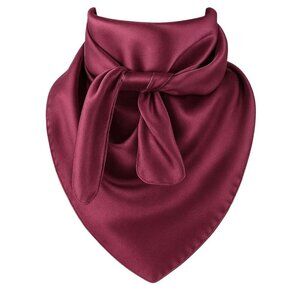 Plum Purple Wild Rag Large Scarf 23x23" Satin Western Accessory Cowgirl or Cowbo